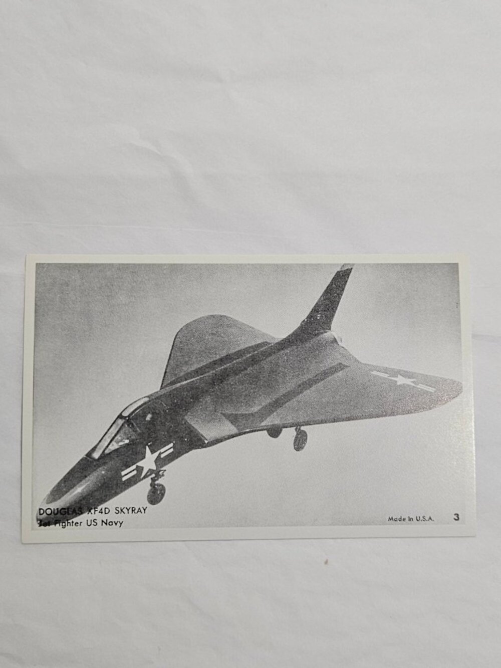 Douglas XF4D Skyray Jet Fighter US Navy Postcard